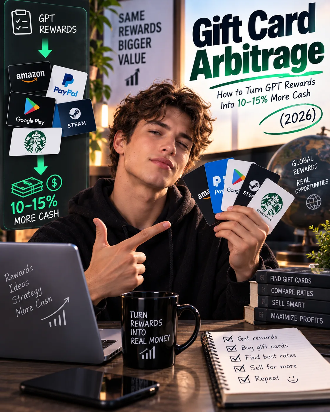 Gift Card Arbitrage: How to Turn GPT Rewards Into 10–15% More Cash (2026)