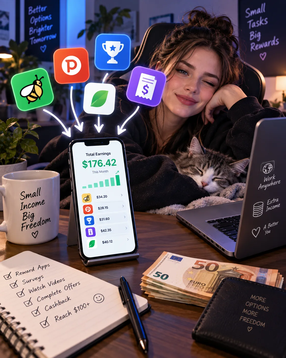 Micro Income Stack: How to Combine 5 Reward Apps for $100–$200/Month (2026 Strategy)