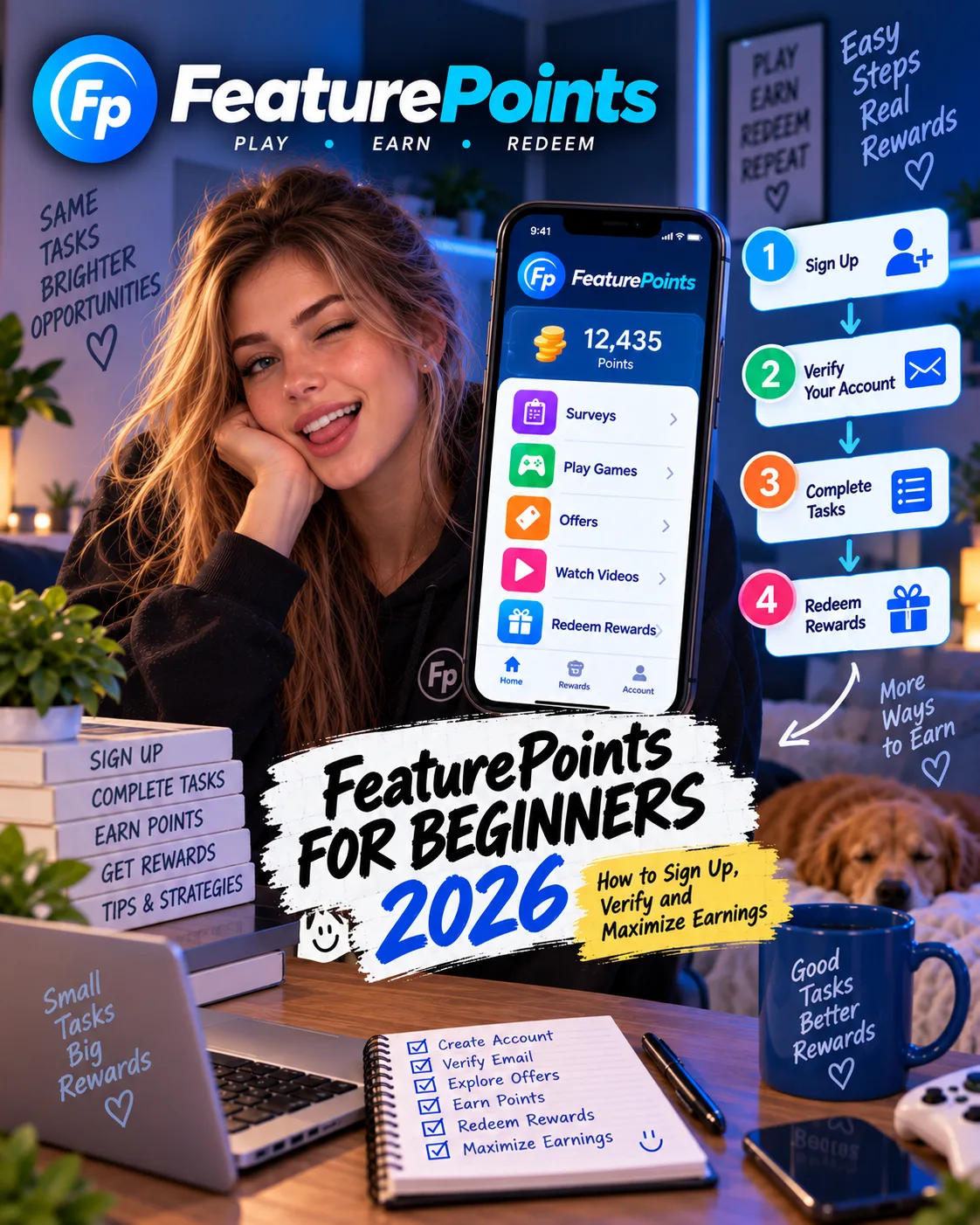 FeaturePoints for Beginners 2026: How to Sign Up, Verify and Maximize Your Earnings