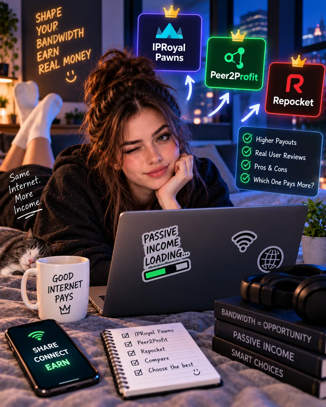 IPRoyal Pawns, Peer2Profit & Repocket: The Bandwidth Apps That Actually Pay More Than Honeygain