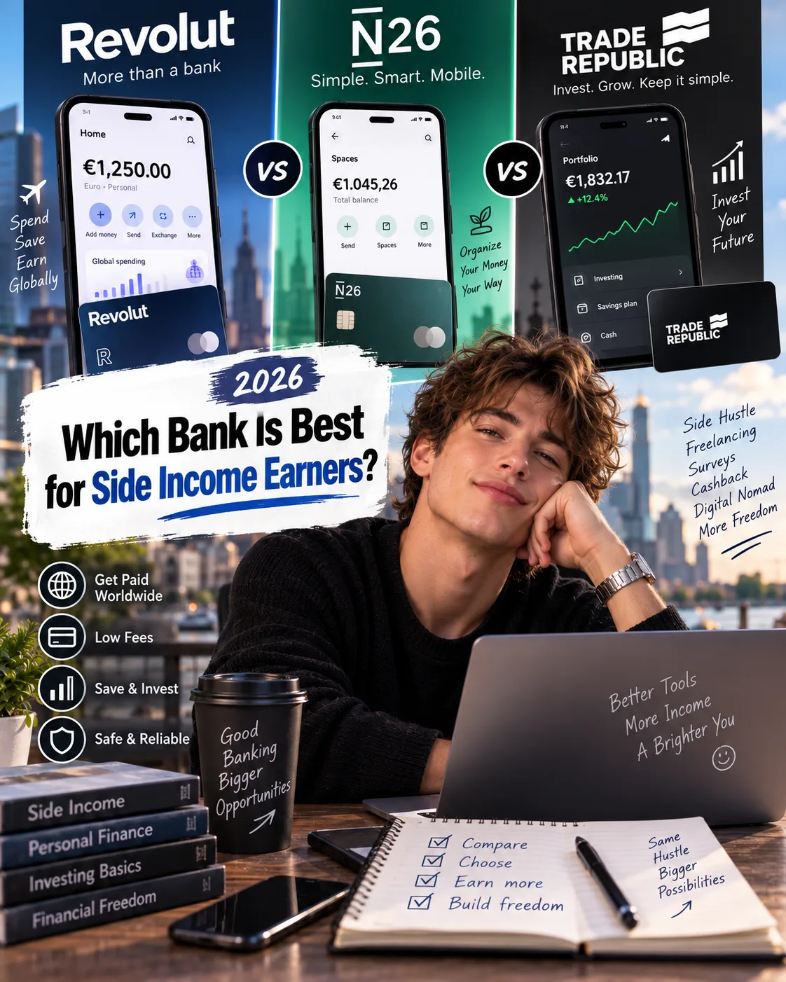 Revolut vs N26 vs Trade Republic 2026: Which Bank Is Best for Side Income Earners?