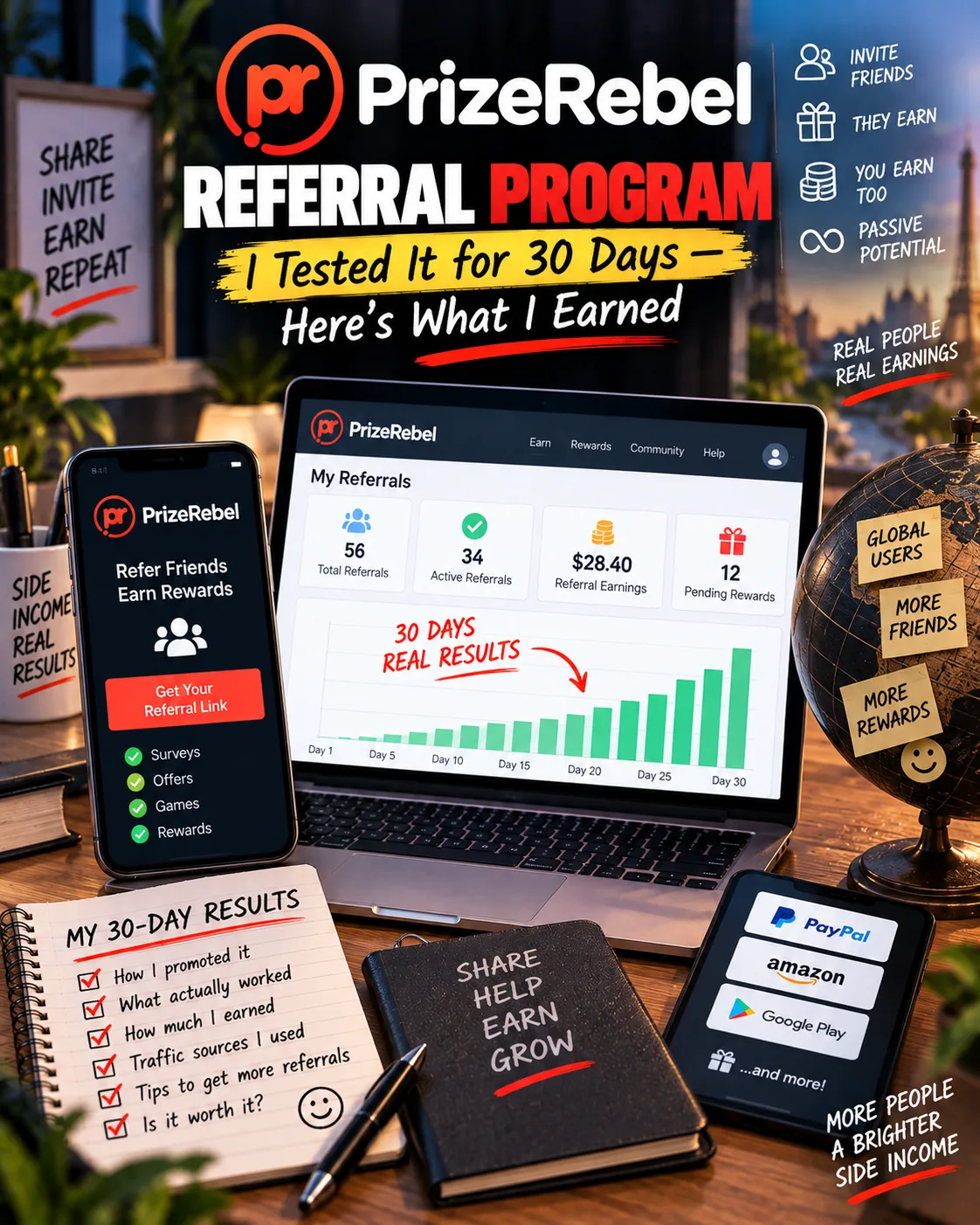 PrizeRebel Referral Program: Platform Analysis — Earnings and Limits