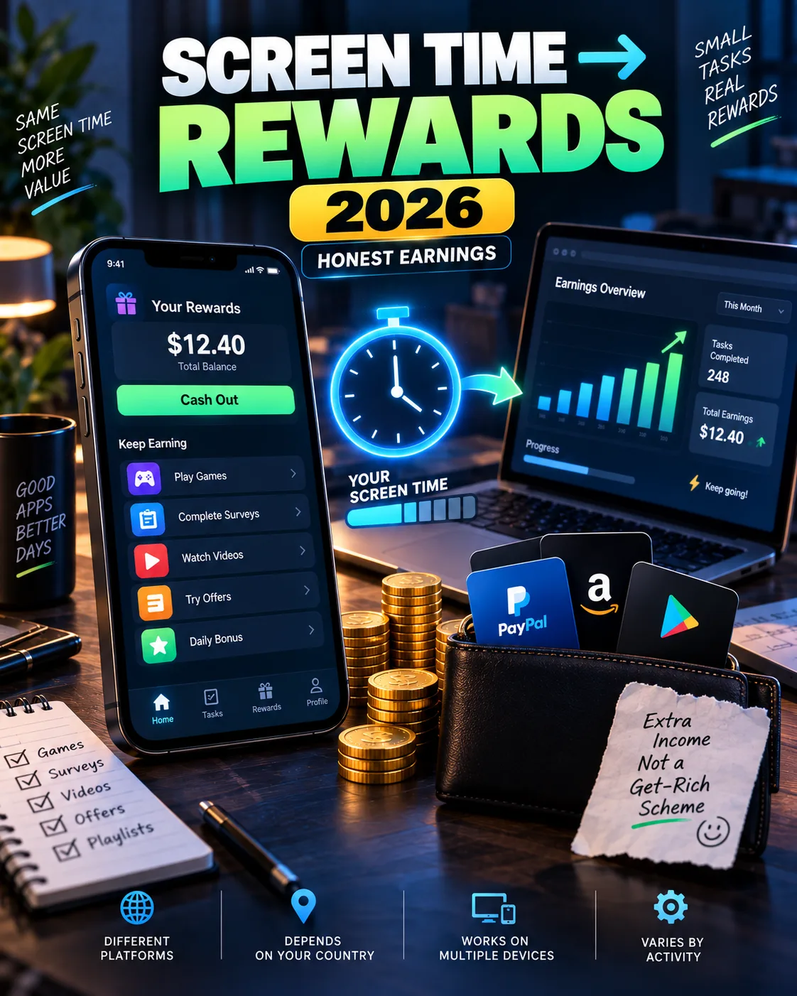 GPT Sites That Pay You for Screen Time in 2026: Honest Earnings Breakdown
