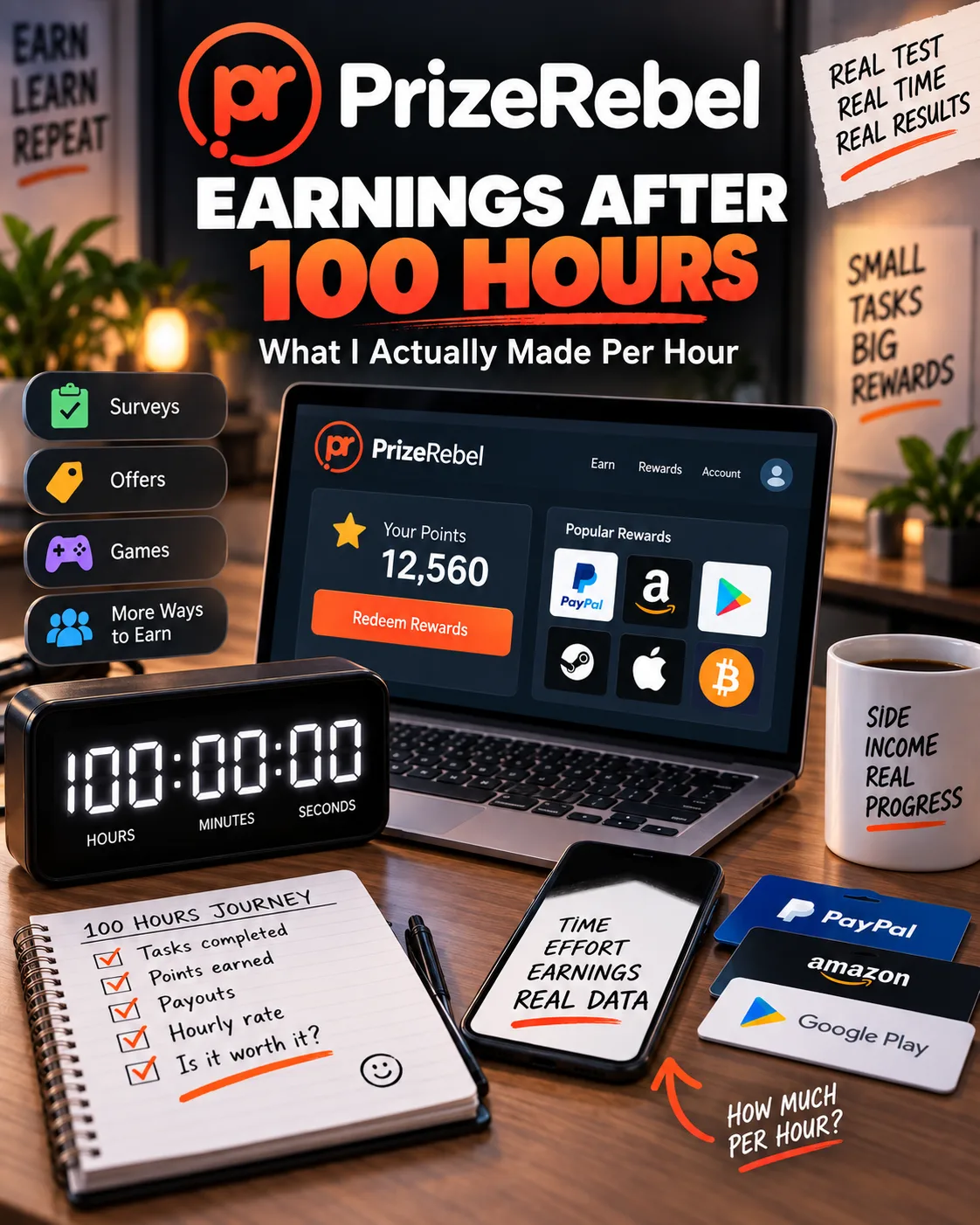 PrizeRebel Earnings: Platform information and limitations