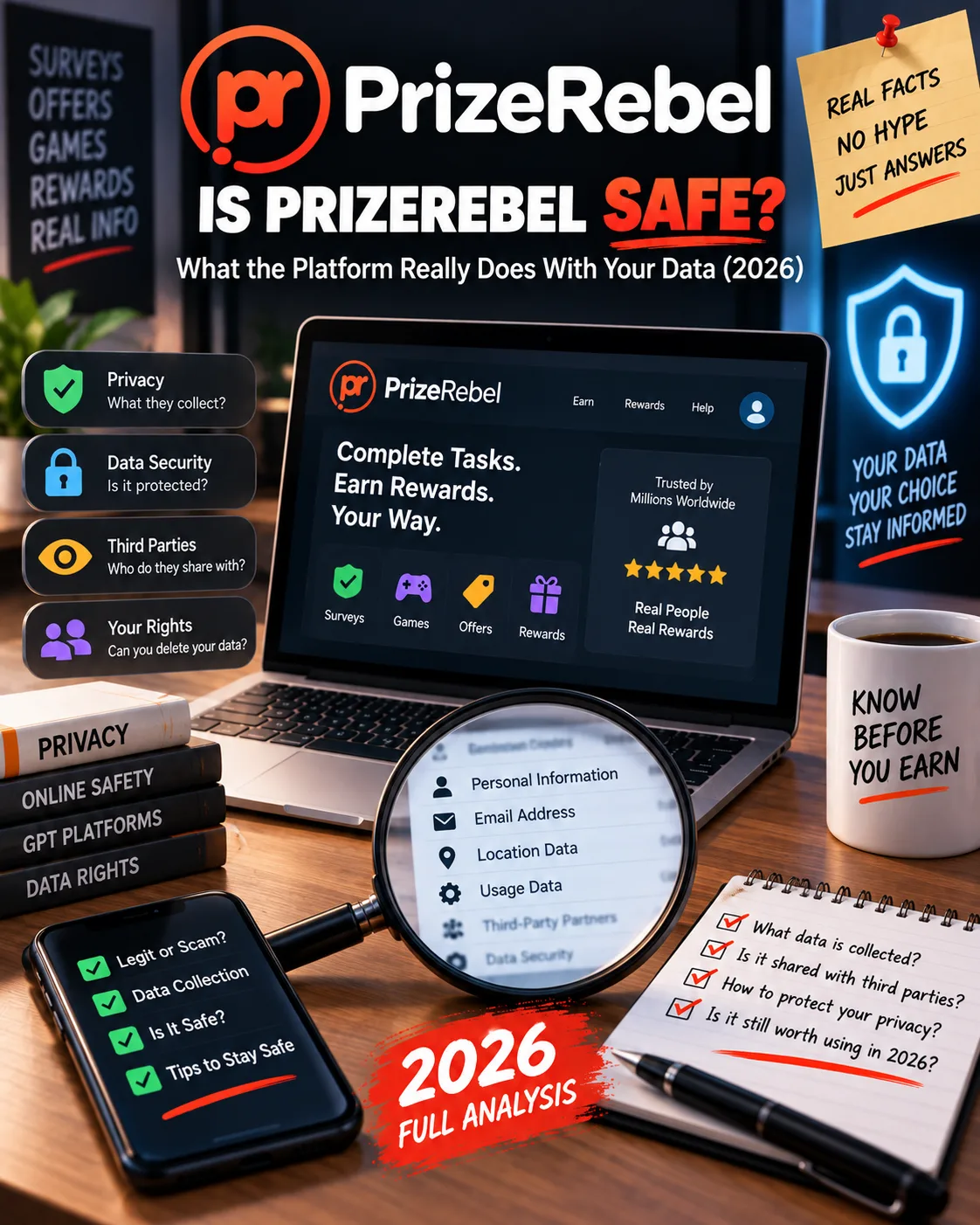 Is PrizeRebel Safe? What the Platform Really Does With Your Data (2026)
