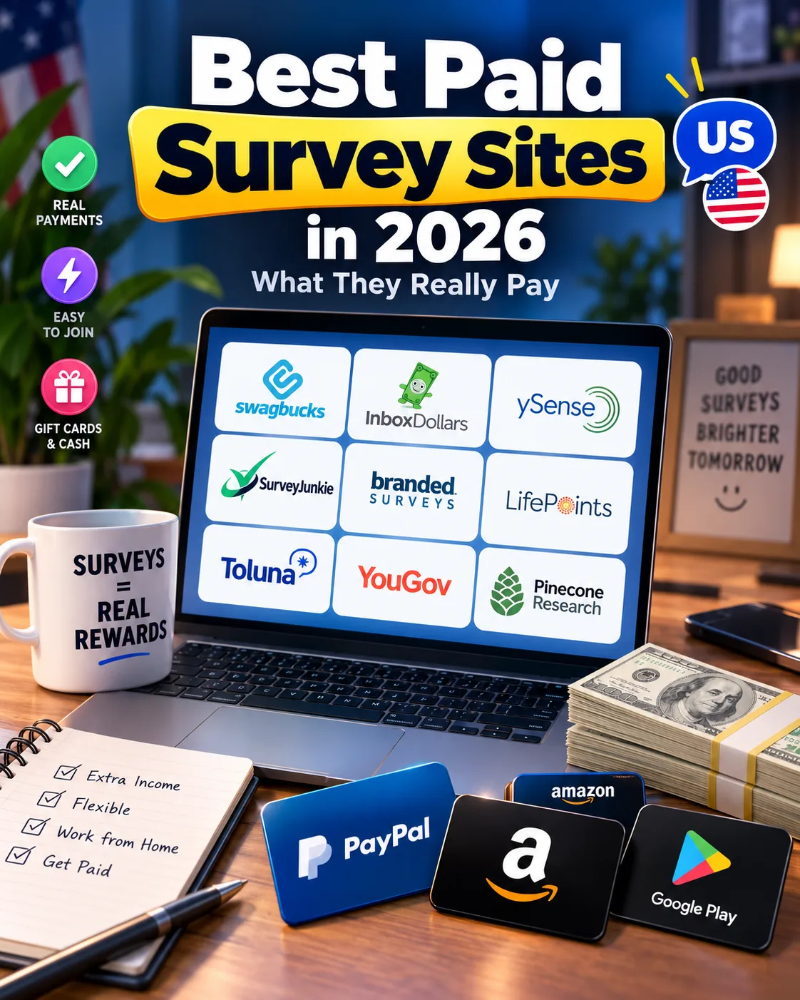 Best Paid Survey Sites in 2026: What They Really Pay