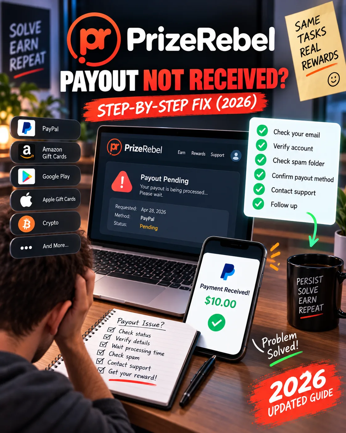 PrizeRebel Payout Not Received? Step-by-Step Fix (2026)