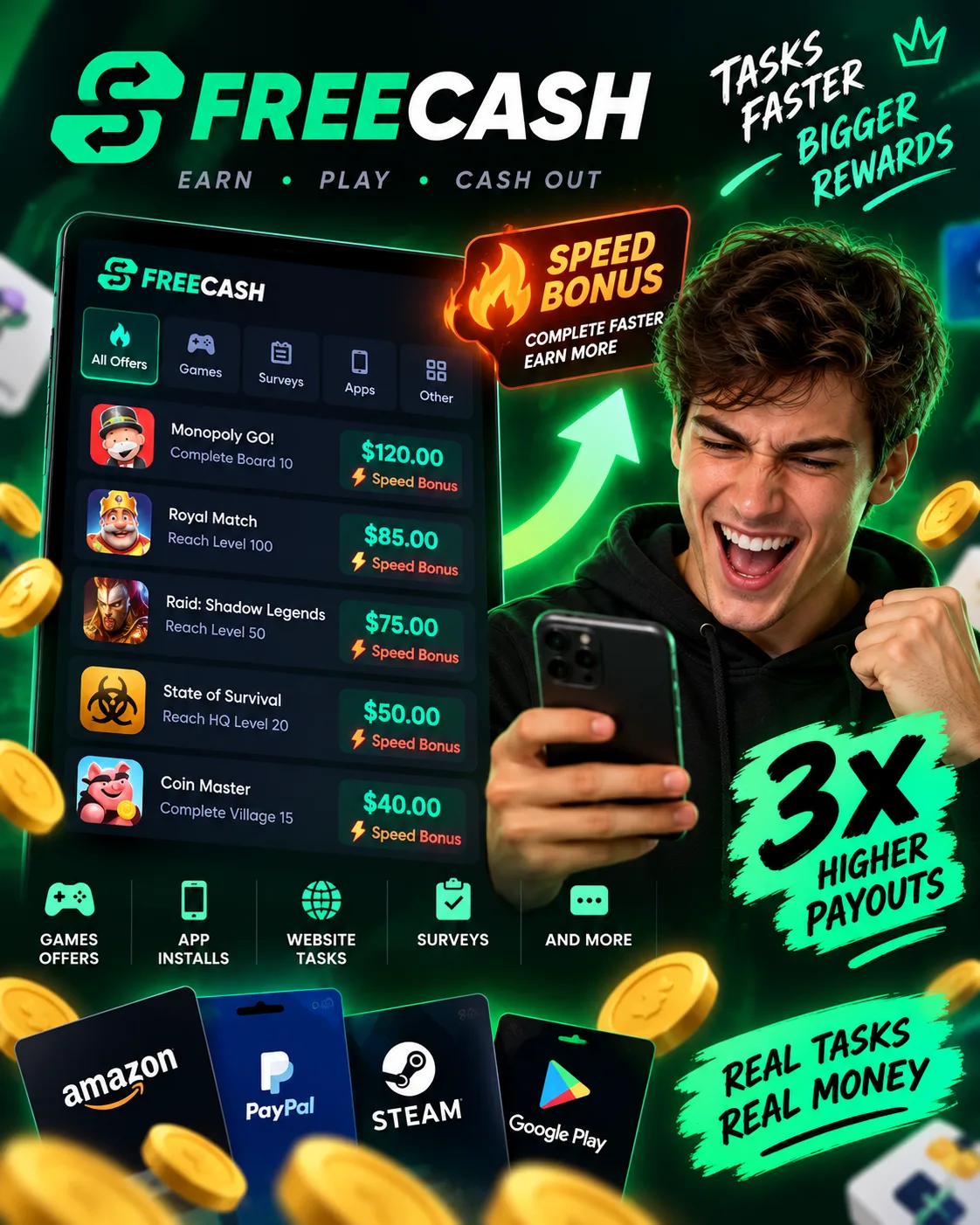 Freecash Burning Tasks: How the Speed Bonus System Can Triple Gaming Offer Payouts (2026)