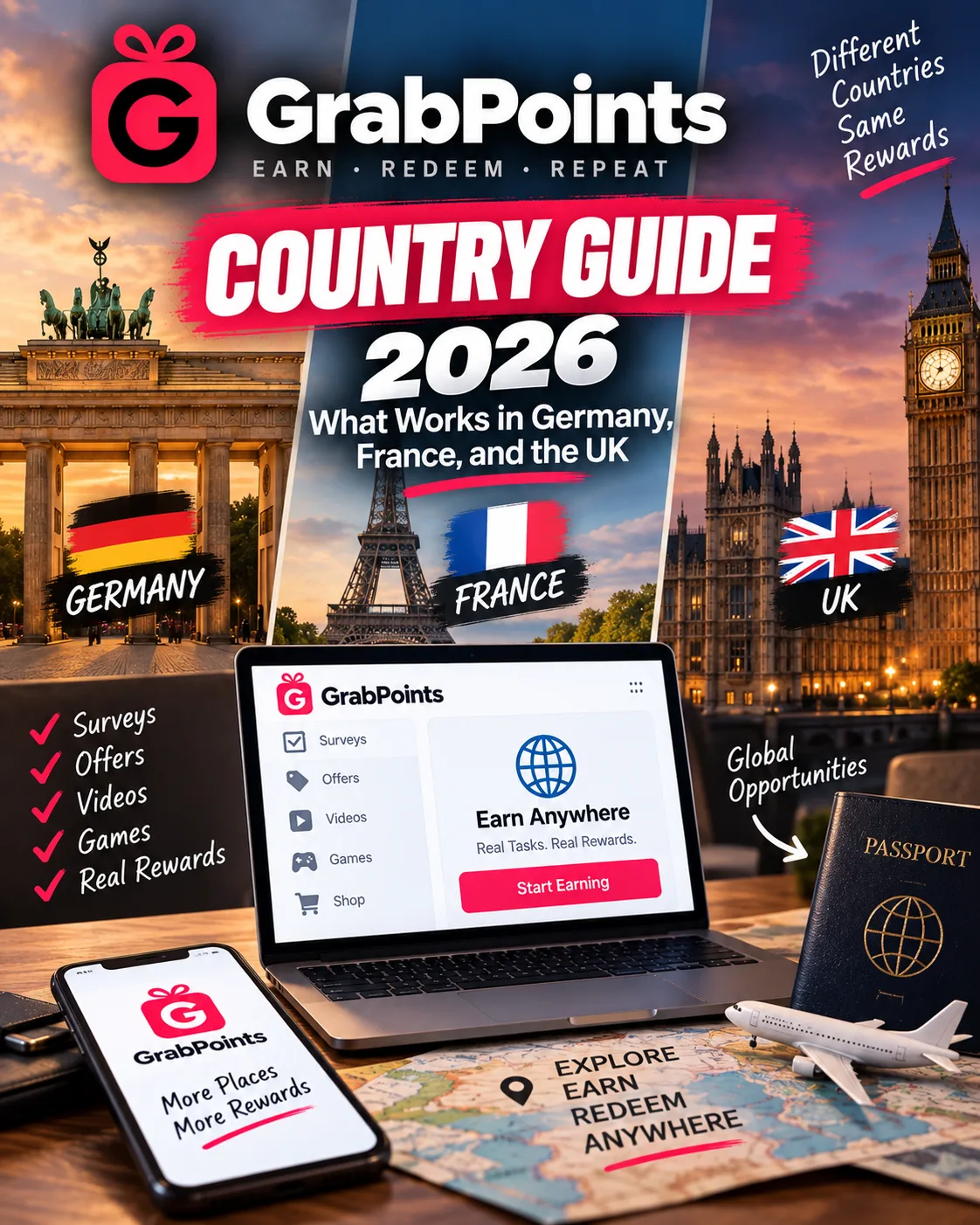 GrabPoints Country Guide 2026: What Works in Germany, France, and the UK
