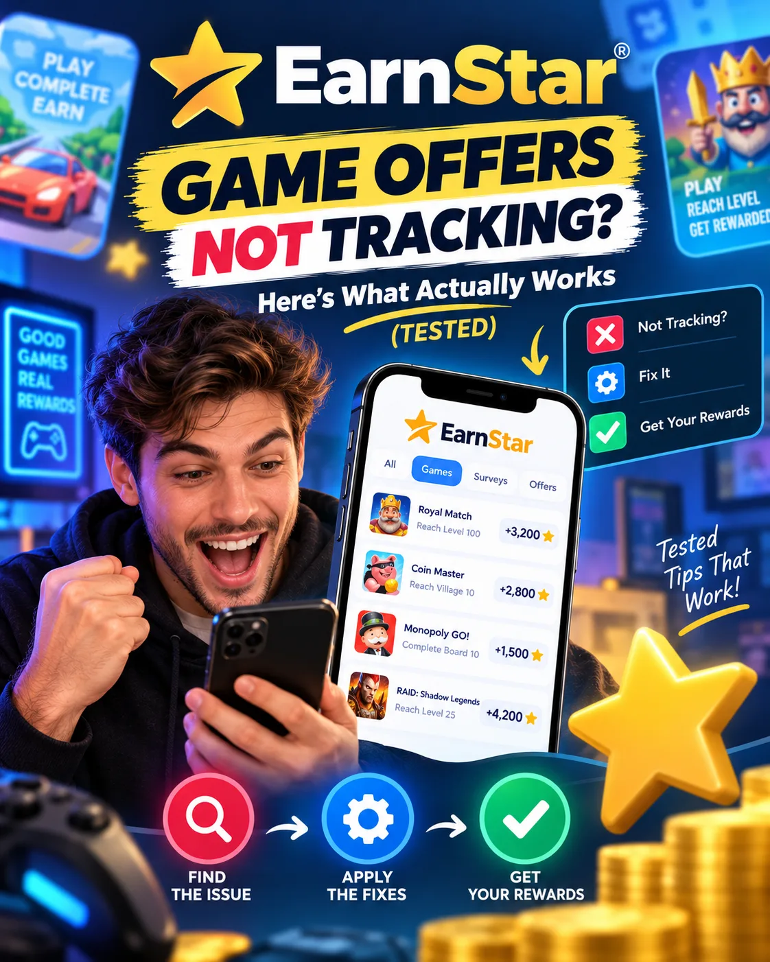 EarnStar offres de jeux non suivies ? Ce qui fonctionne vraiment: Informations et limites de la plateforme